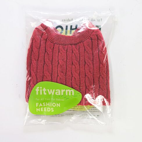Fitwarm Dog Cardigan Sweater, Knitted Dog Winter Clothes for Small Dogs Girl Boy, Pet Cat Outfit, Burgundy Red, Medium in Saudi Arabia