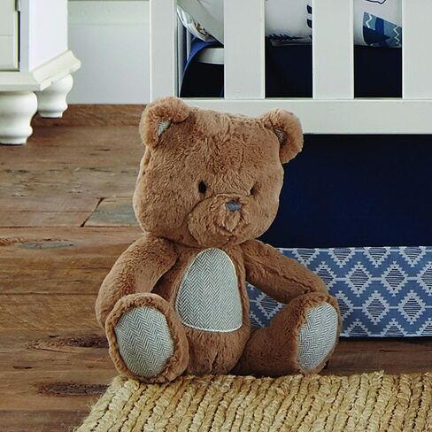 Levtex Baby - ملاءة سرير إيمرسون الملائمة - تناسب مرتبة الأطفال القياسية وفراش الأطفال الصغار - لعبة الحيوانات - الرمادي والأزرق والأسمر - ملحقات غرف الأطفال - قطن 100% in Saudi Arabia