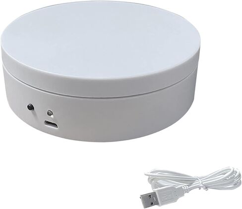 حامل عرض دوار كهربائي EKDJKK، حامل عرض دوار بمحرك 360 درجة مع كابل طاقة USB لمنتجات التصوير الفوتوغرافي والعروض والمجوهرات والساعات والنماذج ثلاثية الأبعاد in Kuwait