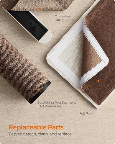 FEANDREA Clickat Cat Hammock, Wall-Mounted Cat Bed, Cat Wall Perch with Replaceable Washable Fabric in Kuwait