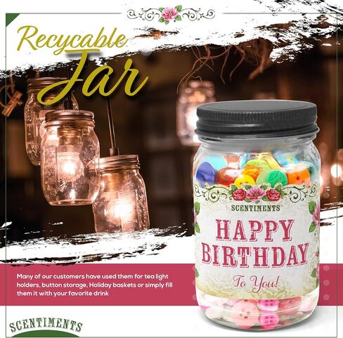 شمعة الصويا المعطرة بخبز كعكة عيد ميلاد سعيد من سينتيمنتس - رائعة للأم، هدايا شهر لأعياد الميلاد والعطلات - شمع الصويا 100% - معطرة للغاية ومصنوعة يدويًا في الولايات المتحدة الأمريكية in Saudi Arabia