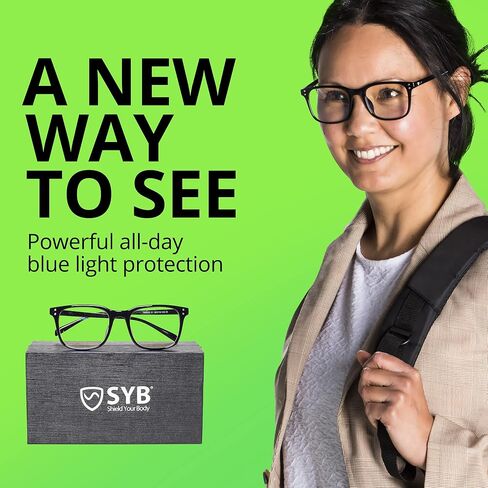 قم بحماية جسمك من نظارات حجب الضوء الأزرق، نظارات الضوء الأزرق للبالغين والمراهقين، نظارات كمبيوتر مضادة لإجهاد العين/الأشعة فوق البنفسجية/الوهج مع مجموعة كاملة، للعمل والألعاب والقراءة، بدون وصفة طبية in Kuwait