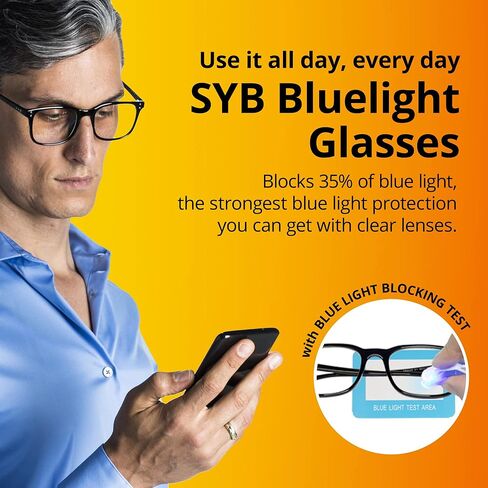 قم بحماية جسمك من نظارات حجب الضوء الأزرق، نظارات الضوء الأزرق للبالغين والمراهقين، نظارات كمبيوتر مضادة لإجهاد العين/الأشعة فوق البنفسجية/الوهج مع مجموعة كاملة، للعمل والألعاب والقراءة، بدون وصفة طبية in Kuwait