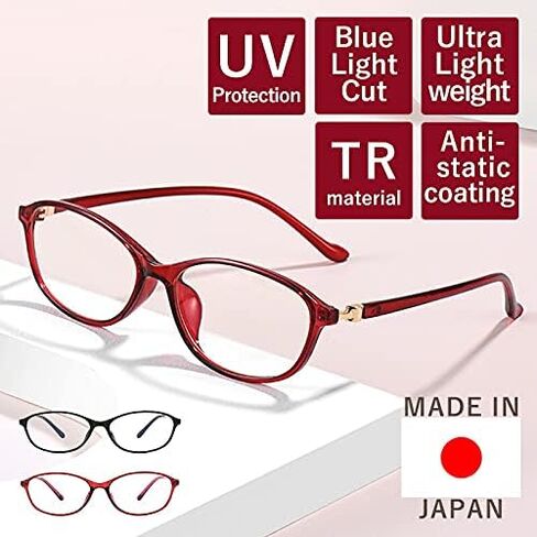 UniVison نظارات قراءة خفيفة الوزن للنساء والرجال TR90 إطار أزرق حجب الضوء لقارئات الكمبيوتر رقم 8212 in Kuwait