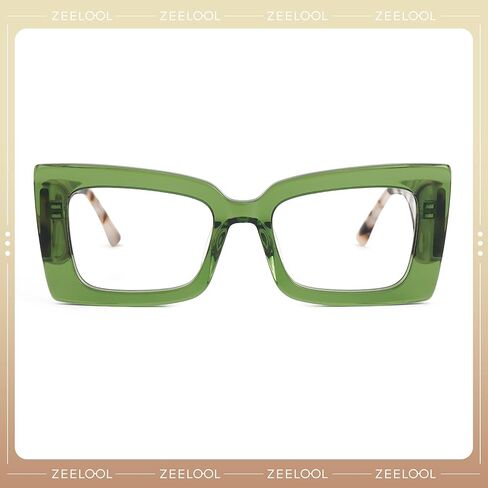 Zeelool Oversized Rectangle Blue Light Blocking Glasses for Women ZJGA166722 in Kuwait