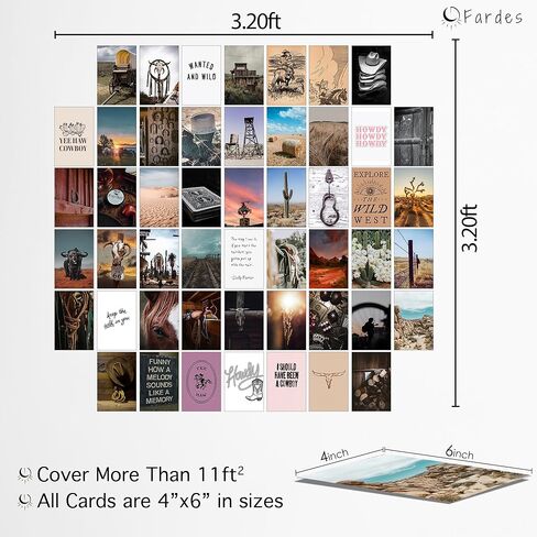 ديكور غربي لديكور الغرفة الغربية الجمالية، 50 قطعة من المطبوعات الجنوبية الغربية العتيقة لديكور المنزل الغربي، ديكور الجدار الغربي لديكور فتاة البقرة، صور ريفية جمالية لديكور غرفة النوم الغربية in Kuwait