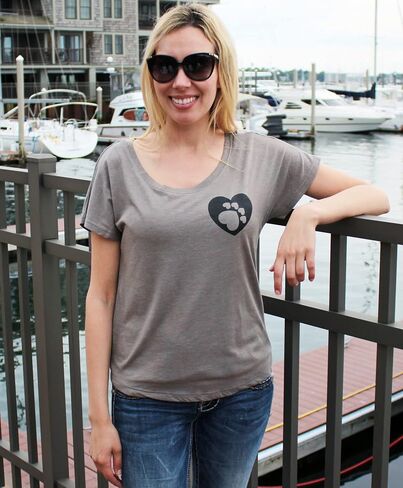 Paw Addict Relaxed Dolman Tshirt for Women - Cat and Dog Paw Love Collections in Saudi Arabia
