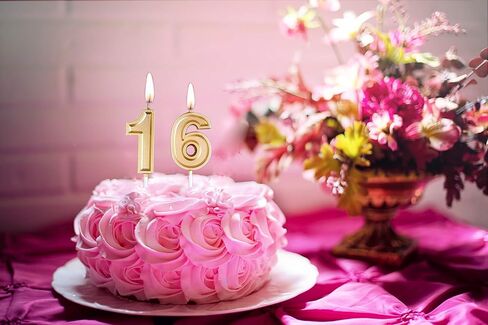 شموع عيد الميلاد السادس عشر من مارت جولد، رقم 16 لتزيين كعكة عيد الميلاد in Kuwait