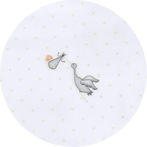 بطانية استقبال من ماجنوليا بيبي للجنسين من قطن بيما مطرزة بطائر اللقلق - تستحق الانتظار in Kuwait