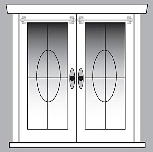 Versailles Home Fashions 1/2" Magnetic Curtain Rod Set, 15" to 28", Antique Brass in Kuwait