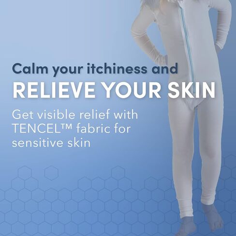 Eczema Clothing for Toddlers - White Long Sleeve Bodysuit for Young Kids - Itch Relief, Ultra-Soft, and Eco-Friendly No Zinc or Dyes (2 Years) in Saudi Arabia