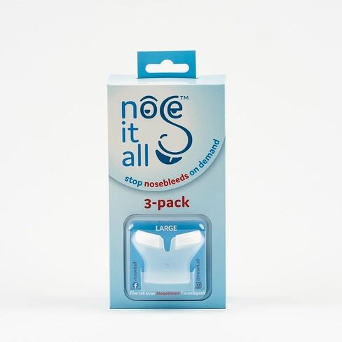 Nose It All - Nosebleed Stopper 3pk (Size Small for Users Up to 4' Tall) | Stop Bloody Noses in Minutes. Safe for Children, Adults, Seniors, Blood Thinner Patients. in Saudi Arabia