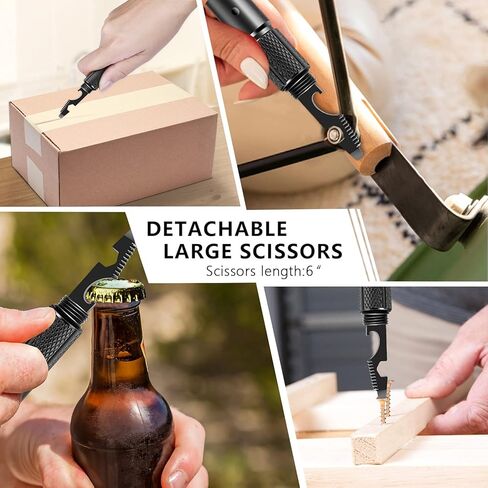 Tactical Pen, Gift for Father,Gadgets for Men, Multitool with LED Flashlight for Women, Cool & Unique Birthday Christmas Gifts Ideas for Him Husband Dad Grandpa with Black Gift Box in Kuwait