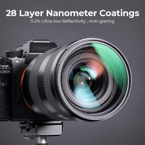 K&F CONCEPT 58mm MCUV Lens Protection Filter High Definition Optical Glass | 28 Multi-Layer Coatings Waterproof Scratch-Resistant Ultra Slim UV Filter for Camera Lens (Nano-X Series) FV702 in Saudi Arabia