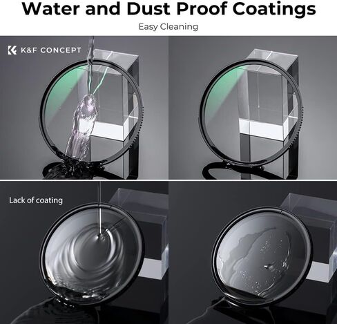K&F CONCEPT 58mm MCUV Lens Protection Filter High Definition Optical Glass | 28 Multi-Layer Coatings Waterproof Scratch-Resistant Ultra Slim UV Filter for Camera Lens (Nano-X Series) FV702 in Saudi Arabia