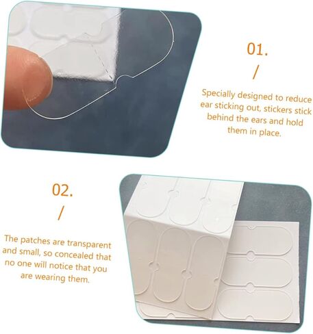 300 قطعة من ملصقات التصحيح الشفافة Earpopper Ear Sticks غير مرئية شريط للأذن دعم التصحيح أغطية الأذن الأبيض هلام السيليكا ملكة جمال غطاء للأذنين أقراط in Kuwait