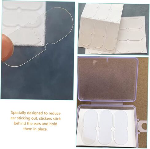 300 قطعة من ملصقات التصحيح الشفافة Earpopper Ear Sticks غير مرئية شريط للأذن دعم التصحيح أغطية الأذن الأبيض هلام السيليكا ملكة جمال غطاء للأذنين أقراط in Kuwait