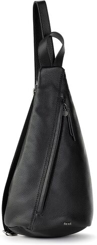 The Sak Geo Sling Backpack in Leather, Convertible Design, Black in Saudi Arabia