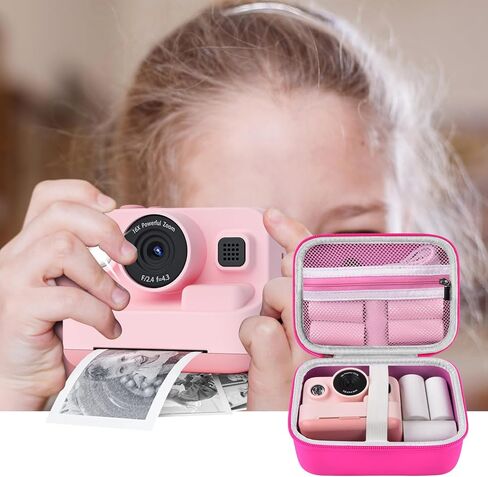 حقيبة طباعة فورية لكاميرا الأطفال متوافقة مع كاميرا وورق طباعة بدون حبر للأطفال، حامل كاميرا تعليم ألعاب الأطفال للصور، إكسسوارات سيلفي للكاميرا الرقمية لتخزين السفر - حقيبة فقط in Kuwait