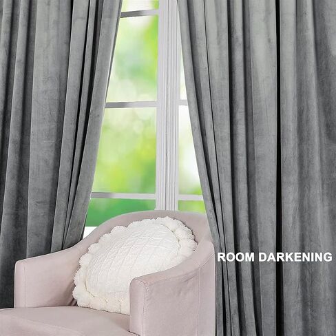 SOFJAGETQ Yellow Velvet Curtains 108 inch Long - Room Darkening Thick and Soft Rod Pocket Light Blocking Curtain, Luxury Drapes for Bedroom and Living Room, Set of 2 Window Curtain Panels in Saudi Arabia