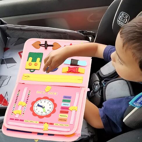 4B Store 6-in-1 Busy Board for 1 Year Old, 25 Activities Educational Preschool Learning Book, Montessori Travel Toy, Quiet Book Sensory Busy Board for Toddlers 1-3 in Saudi Arabia