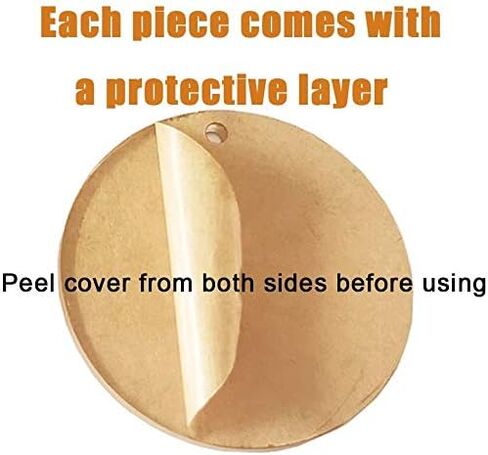 25 Pcs Clear Round Acrylic Ornaments- 3.5 Inch Blank Acrylic Circle Discs with Hole, Perfect for Making Christmas Ornaments, Keychains, Gift Tag, Name Plates, Keepsakes in Saudi Arabia