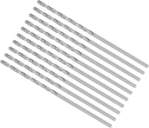 CoCud Micro Drill Bits, 1.25mm Drill Diameter 46mm Total Length, 6542 High Speed Steel Fully Ground Twist Drill Bit - (Applications: for Copper Metal Wood), 10-Pieces in Saudi Arabia
