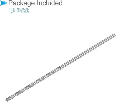 CoCud Micro Drill Bits, 1.25mm Drill Diameter 46mm Total Length, 6542 High Speed Steel Fully Ground Twist Drill Bit - (Applications: for Copper Metal Wood), 10-Pieces in Saudi Arabia