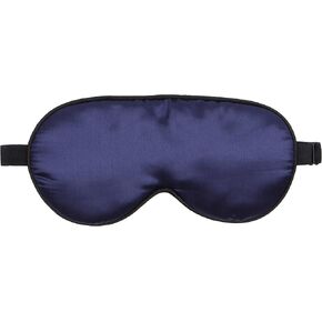 Everest Essentials Silk Sleep Mask with Adjustable Strap, Blocks Out Light and Helps Sleep Better | Eye Mask for Yoga, Shift-Work, Migraines, Puffy Eyes | Blindfold Comes in a PE Zip Bag (Navy Blue) in Saudi Arabia
