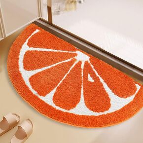 Semicircle Bathroom Mat, Home Entrance Rug, Absorbent Anti-Slip Shower Mat, Fluffy Hairy Bathroom Rug Machine Washable (multicolor sunflower, 16X30) in Kuwait