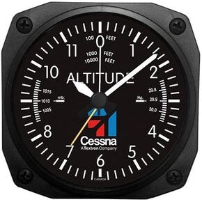 Trintec Aviation Classic Altimeter CESSNA Desk Top Travel Alarm Clock Aircraft in Kuwait