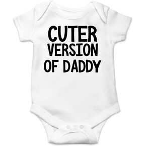 CBTwear Cuter Version of Daddy - Dad to Be Announcement - Cute Infant One-Piece Baby Bodysuit in Kuwait