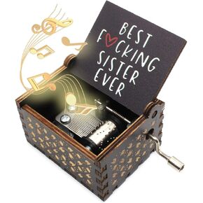 ukebobo Wooden Music Box- You are My Sunshine Music Box, Gifts for Sister, Gifts for BFF, Siblings- 1 Set in Kuwait