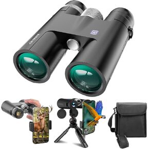 AYRAVIIO 10 × 42 مناظير للبالغين مع حامل للهواتف الذكية وحامل ثلاثي القوائم، هدايا عيد ميلاد للرجال والأب والزوج، تلسكوب مناظير عالي الطاقة مع رؤية مشرقة وكبيرة، أدوات لمراقبة الطيور in Kuwait