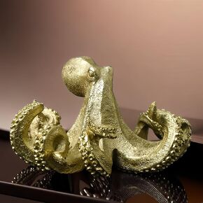 الذهب الأخطبوط خمر تمثال النحت Frgurine هدية للمنزل مكتب غرفة المعيشة شاشة لسطح المكتب ديكور ديكور in Kuwait