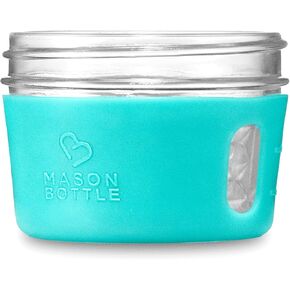 Mason Bottle Silicone Sleeve: Fits Any 4 Ounce Regular-Mouth Mason Jar, Extra Grip and Protection, Non-Toxic, Dishwasher Safe, Made in The USA (Agave Color) in Kuwait