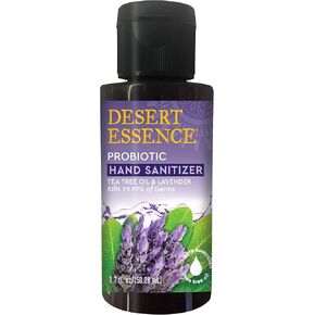 معقم اليدين بروبيوتيك من Desert Essence - زيت شجرة الشاي واللافندر - 1.7 أونصة سائلة - ناعم ومرطب - محمول in Kuwait