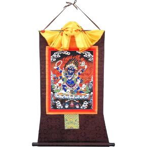 Mudra Crafts White Tara Thangka Wall Hanging Thanka Painting - Handmade Tibetan Thangka Painting - Tibetan Tangka for Meditation Yoga Buddhist Decor in Kuwait