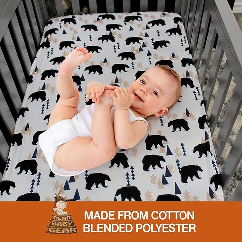 بطانية أطفال فاخرة من Dear Baby Gear Bears - هدايا مينكي ومايلستون وحديثي الولادة للفتيات والفتيان - دب مع سمكة - ذات وجهين مع الدببة والأسماك والنيران على الأبيض - 40 بوصة × 30 بوصة in Kuwait