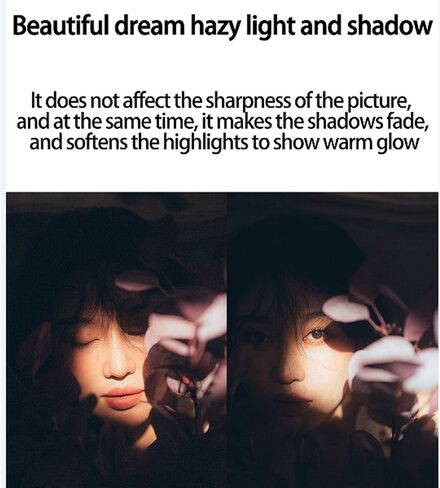 86/95/105mm Black Diffusion 1/4 Filter, Portrait Mist Dreamy Cinematic Effect Filter with 18 Multi Layer Coated, for Portrait Photography, Video, Vlog, Waterproof Oil Proof (105MM) in Saudi Arabia