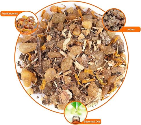 اومفيد بخور دووب ايورفيدا مع اللبان من بيوريفي - طبيعي 100% وغير سام (100 جرام) in Kuwait