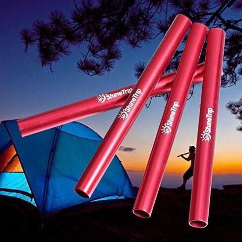 Keenso Tent Poles, 4pcs Aluminium Alloy Tent Pole Repair Emergency Tube for Outdoor Camping Accessories in Saudi Arabia