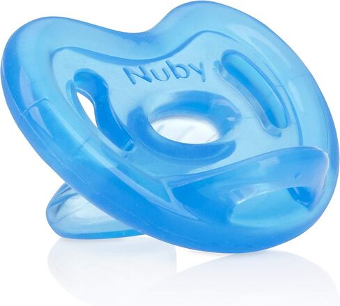Nuby 100% Silicone Orthodontic Pacifiers 2pk, 6-12 Months in Saudi Arabia