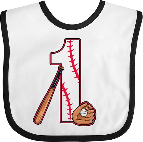 Baseball First Birthday- 1 Year Old Baby Bib in Saudi Arabia