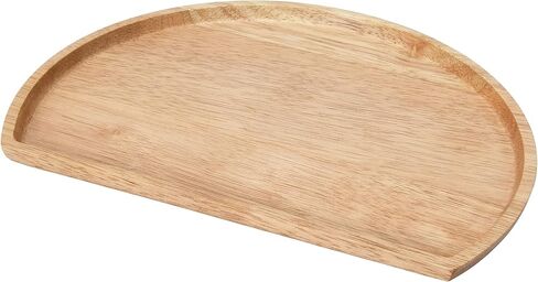 Bloomingville Modern Wood Semi Circle Tray, Natural Cutting Boards, 11" L x 8" W x 1" H in Saudi Arabia