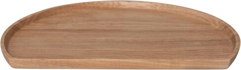 Bloomingville Modern Wood Semi Circle Tray, Natural Cutting Boards, 11" L x 8" W x 1" H in Saudi Arabia