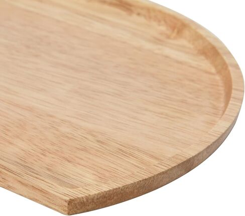 Bloomingville Modern Wood Semi Circle Tray, Natural Cutting Boards, 11" L x 8" W x 1" H in Saudi Arabia