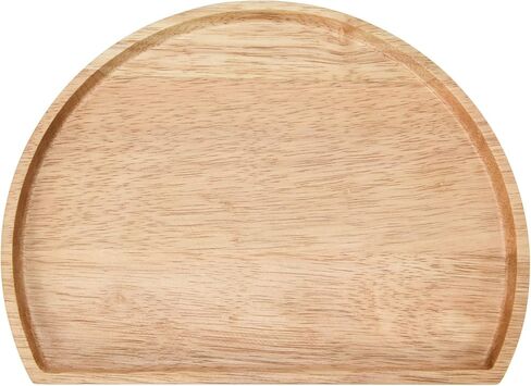 Bloomingville Modern Wood Semi Circle Tray, Natural Cutting Boards, 11" L x 8" W x 1" H in Saudi Arabia