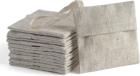 PandaSew 20pcs 8x8cm Linen Drawstring Jewelry Pouch Packaging Bag for Gift Necklace Earrings Rings in Saudi Arabia