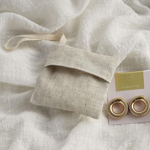 PandaSew 20pcs 8x8cm Linen Drawstring Jewelry Pouch Packaging Bag for Gift Necklace Earrings Rings in Saudi Arabia
